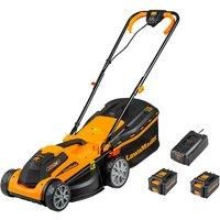 Lawnmaster 24V Cordless Lawnmower with 2 x 24V 4.0Ah batteries and fast charger