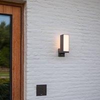 Cuba LED Outdoor Wall Light with Motion Sensor Adjustable Wall Lamp 90° Rotatable Aluminium in Anthracite Garden Lighting 13 Watt 1000 Lumen 3000 Kelvin Modern Wall Light