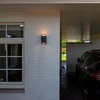 Lutec Ridge 2x GU10 Outdoor Wall Light - Anthracite