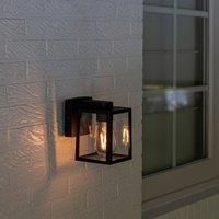 LUTEC Shiva outdoor wall light lantern with clear glass