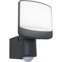 Lutec Sunshine IP44 LED Wall Light 13w 800lm Dark Grey in Black Synthetic
