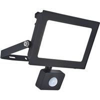 Lutec Halo Slim LED PIR Floodlight IP44 30W 2850lm 4000K in Black Aluminium