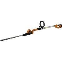 Yard Force 20V Cordless Pole Hedge Trimmer - extendable, with Adjustable Head, 41cm Cutting Length, Lithium-ion battery & charger LH C41A
