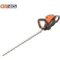 Yard Force 40V Cordless Hedge Trimmer W/ 60Cm Cutting Length - Orange & Black