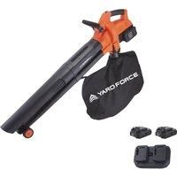 Yard Force 40V Cordless 3-in-1 Blower Vacuum NO BATTERY OR CHARGER