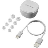 Audio-Technica ATH-SQ1TWWH Bluetooth Wireless Earbuds - White