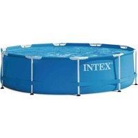 Intex 28202UK 10ft x 30in Metal Frame Swimming Pool with Filter Pump, 4500 liters, Blue, 305x76 cm