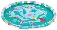 Bestway Sprinkler Splash Pad, Kids Outdoor Garden Paddling Pool, Marine-Life Ocean Print Splash Pad Sprinkler, Ages 2+