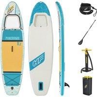 Bestway Hydro-Force Panorama SUP Paddle board, Stand up Inflatable Paddle board, 10ft Board, Contains Paddle, Handpump and Leash