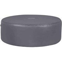 Lay-Z-Spa Large Round Thermal Hot Tub Cover 196cm x 71cm | Up to 40% More Energy Efficient, Water Repellent & UV Resistant, Universal Fit, BW60318, Grey