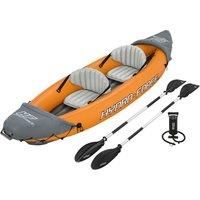 Hydro-Force Rapid Kayak | 2 Person Inflatable Kayak Set with Seats, Backrest, Paddles, Hand Pump and Carry Bag, Orange