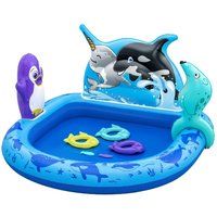Bestway | Polar Pals Kids Water Play Centre, Inflatable Water Park, Garden Toys with Ring Toss for Kids and Toddlers, Ages 2+