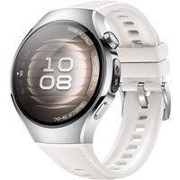 HUAWEI Watch 5 - Silver with White Composite Leather Strap, 42 mm, Silver/Grey,White