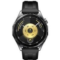 HUAWEI WATCH GT 6 GPS 46mm Smart Watch, 1.47/'/'AMOLED Touchscreen, up to 21 days battery life, Cycling,100+ Sports Mode, iOS & Android, All-day Health Monitoring, Emotional Wellbeing, Black