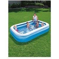 Bestway Family Pool, rectangular pool for children, easy to assemble, blue, 262 x 175 x 51 cm