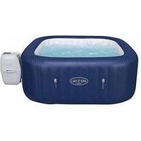 Lay-Z-Spa Hawaii Hot Tub, 140 AirJet Massage System Inflatable Spa with Freeze Shield Technology and Sociable Square Shape, 4-6 Person