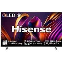 Hisense 65 Inch 144Hz 4K QLED Smart Gaming TV 65E7NQTUK PRO - Full Array Local Dimming, Dolby Vision Atmos, Freesync, Subwoofer, Vidaa OS with Freely, Youtube, Netflix and Disney+ (2024 Model)