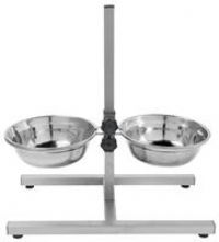 Stainless Steel Dual Pet Dining Set  Large