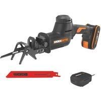 Worx 20V 26mm Nitro Cordless Brushless Pruning Saw – WG893E, Compact & Lightweight, 3,000 SPM, Tool-Less Blade Change, Low Vibration, Detachable A-Hook, Includes 2.0Ah Battery & Charger
