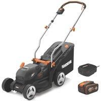 WORX WG733E 20V 33cm Cordless Brushless Lawn Mower 250£ 4.0Ah Battery & Charger