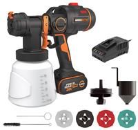 WORX WX020 18V (20V MAX) Cordless HVLP Paint Sprayer Nitro 4.0 battery & charger