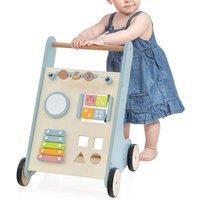 Hape E0371 Block and Roll - Wooden Block Activity Push Along Toy