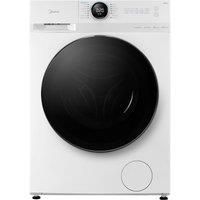 Midea MF20EW100WB Freestanding Washing Machine, BLDC Motor, Bright LED Display Lunar Dial, Steam, Allergy Care, Half-Load, Add Garment, Delay Start, Child Lock, App Control, 10kg White