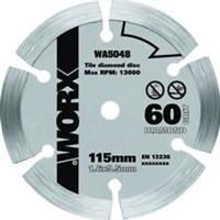 WORX WA5048 115mm 60 Grit WORX SAW Diamond Blade For WX427 WX429 WX439 WX531