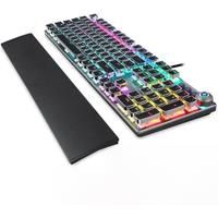AULA F2088 Mechanical Gamer Keyboard Punk Keycap Retro 104Keys Multimedia Knob RGB Backlit Wired
