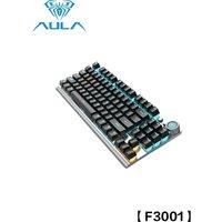 AULA F3001 Mechanical Keyboard Bluetooth Wireless Three Mode Metal Panel Injection Molding Cool Backlight Effect 87Key
