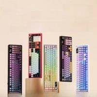 AULA F108 Pro Triple-mode Bluetooth 2.4G Wired Mechanical Keyboard fully customizable hot-swappable keys gasket structure RGB