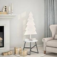 Berkfield Home Wooden Christmas Tree for Decoration White 100 cm Solid Wood Pine
