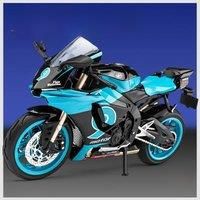 Large alloy cool motorcycle model, unique decorations for car center console, exquisite alloy model,