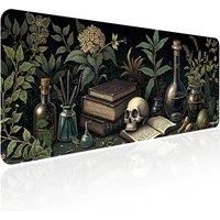 EXCO Gaming Mouse Pad Large with Stitched Edge Non-Slip Rubber Base Skull Keyboard Mousepad Computer