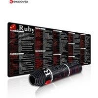 EXCO Ruby Programming Mouse Pad Large Web Engineer Shortcuts Mousepad Computer Desk Mat for Data Analysis Automation Scripts