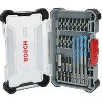 Bosch 20x PRO Impact Mixed Set, 20 pcs (for Concrete, Soft Tiles, 200 x 107 mm, Professional Accessory Screwdriver, Screwdriver)