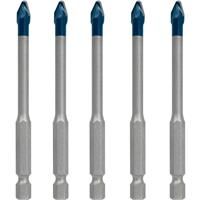 Bosch EXPERT HEX-9 Hard Ceramic Tile Drill Bit 6 x 90mm (5 Pack) in Silver