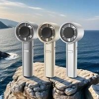 Portable Hand Fan USB Rechargeable 120 Wind Speeds Mini Bladeless Handheld Fan Personal Highspeed
