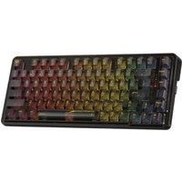 Redragon K649 PRO 78% Wireless Gasket RGB Gaming Keyboard, 3-Modes 82 Keys Full-Transparent Hot-Swap Compact Mechanical Keyboard w/Upgraded Socket, Sound Absorbing Foams, Translucent Custom Switch