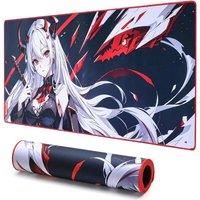 Redragon EISA P047S Anime Gaming Mouse Pad - Smooth Lycra Surface, Anti-Slip Rubber Base, Spill-Resistant, Durable 5mm Thick Design, 13 x 10 inches, Black