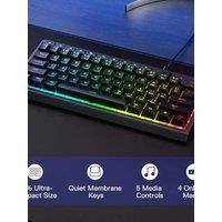 Redragon K522 60% Wired RGB Membrane Gaming Keyboard,Compact 61 Keys Linear Mechanical-Feel Switch