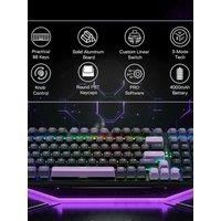 Redragon K740 PRO 98 Keys Wireless RGB Gaming Keyboard, 3-Mode PBT Mechanical Keyboard w/Solid Aluminum Base,