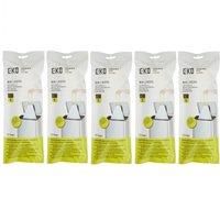 EKO Size E Bin Bags 25-35L, 5 x Rolls of 12 Bags White