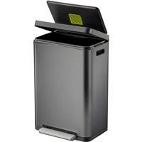 EKO X Cube 45L Titanium Pedal Bin - Grey