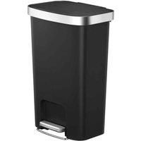 EKO - Hana Recycling Bin - Dual Compartment Pedal Bin - Perfect for Kitchen & Home, Matt Black, 25 + 25 Litre