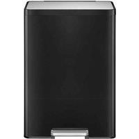 EKO Ecocasa II 20/20L Matt Black Steel Recycling Bin Black