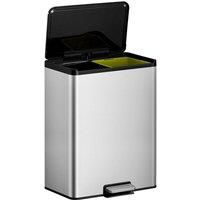 EKO Essential 20/20 Litre Recycler Steel Bin Stainless Steel