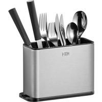 EKO - Kitchen Utensil Holder - Utensil Organiser & Cutlery Drainer for Sink - Customisable Compartments for Cutlery, Gadgets - Stainless Steel Utensil Holder - Perfect for Kitchen