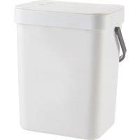 EKO Puro Hanging Caddy,Wall Mountable or Hanging Bin for Compostable Waste,Perfect for Kitchen & Home, 3 Litre (White)