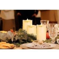 Set Of 3 Led 3D Wick Candles In 2 Sizes